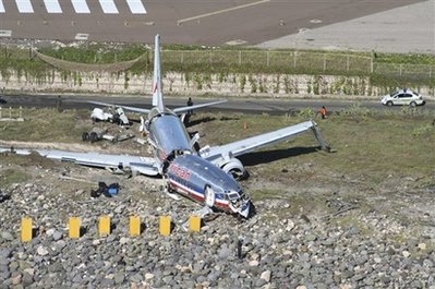 an airplane crashed on the ground