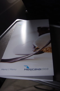 a menu on a table