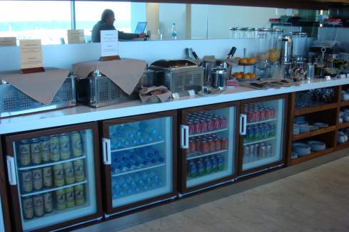 a refrigerated beverage display