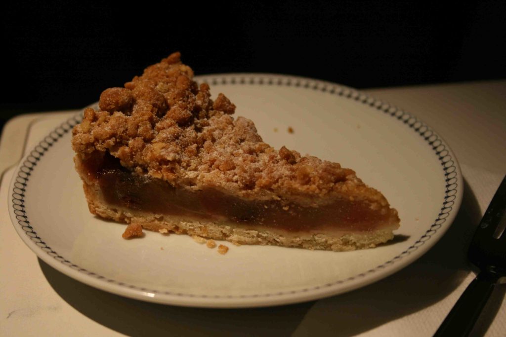 a slice of pie on a plate