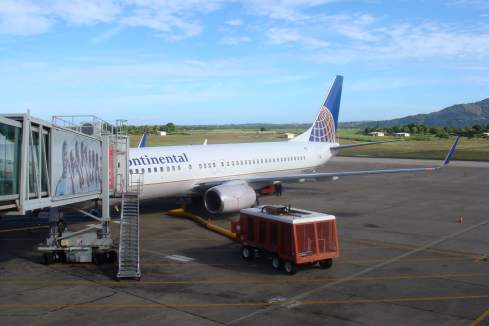 a passenger plane at an airport
