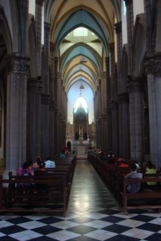 people sitting in a church