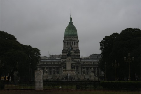 a building with a green dome