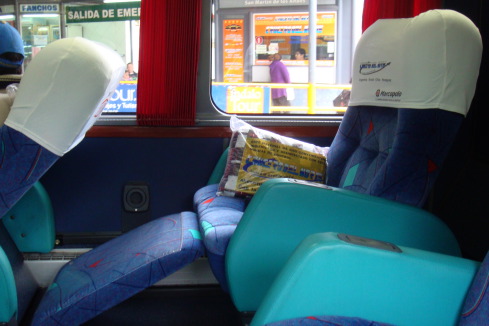 a seat on a bus