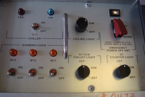 close-up of a control panel