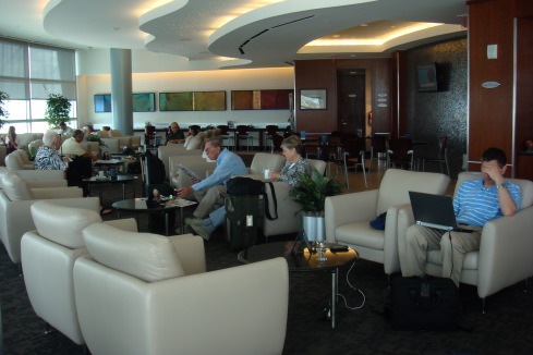 people sitting in a lounge area