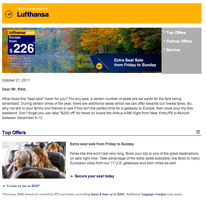 Lufthansa deceptive pricing