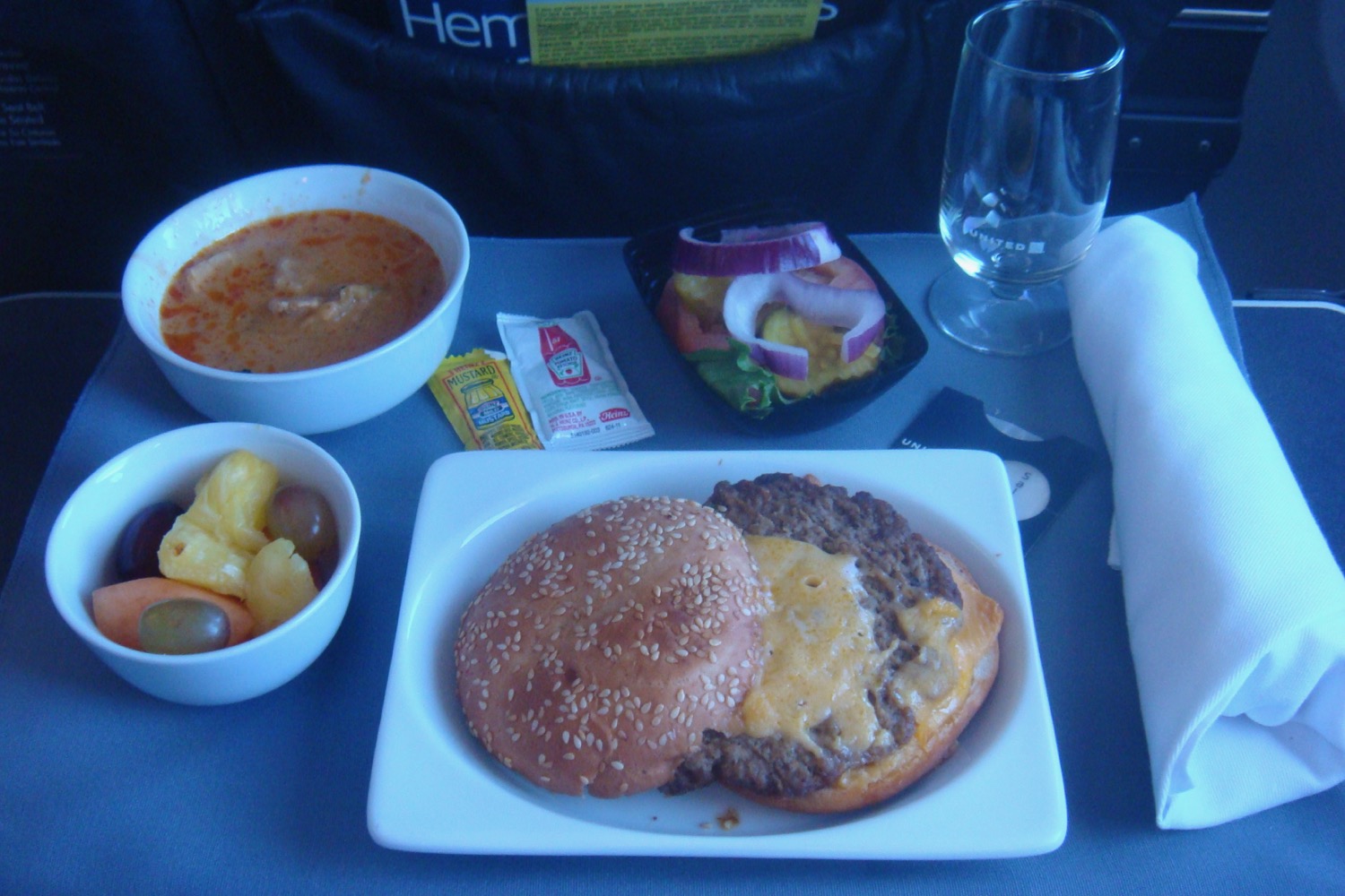United Airlines Cheeseburger