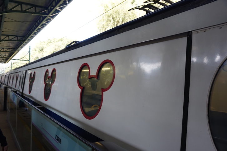 a train with mickey mouse heads