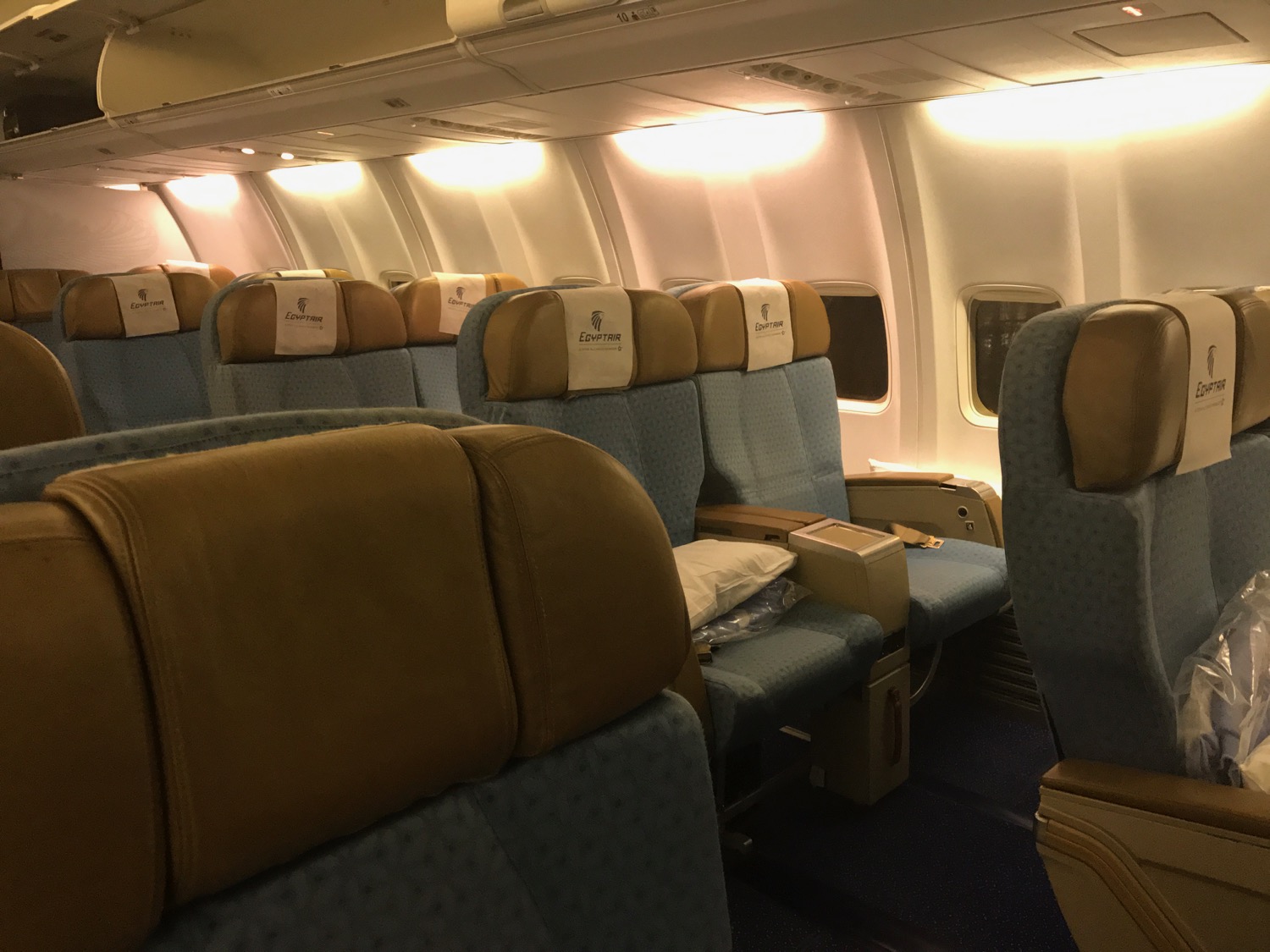 EgpytAir Cairo to Beirut 737-800 Business Class - 29