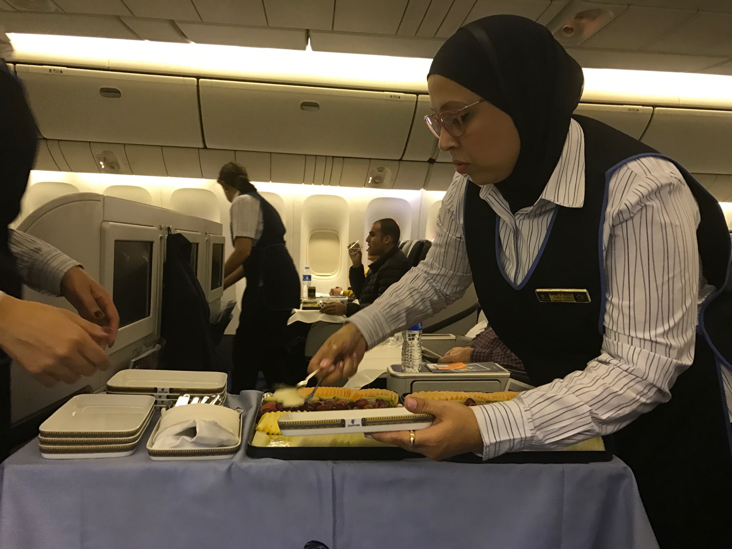 EgpytAir London to Cairo 777-300 Business Class - 67