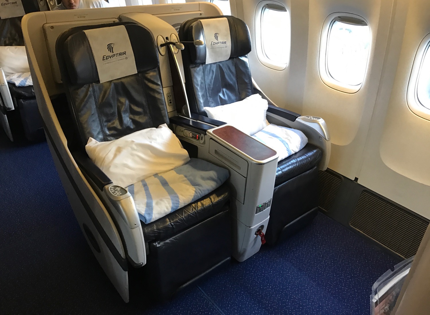 EgpytAir London to Cairo 777-300 Business Class - 9