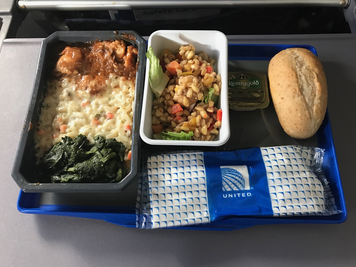 United AMS-IAH Economy Class Meal - 3