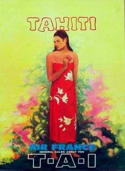 Air France Tahiti Poster