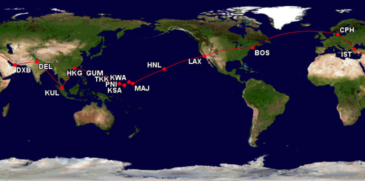 Around the World in a 737 B