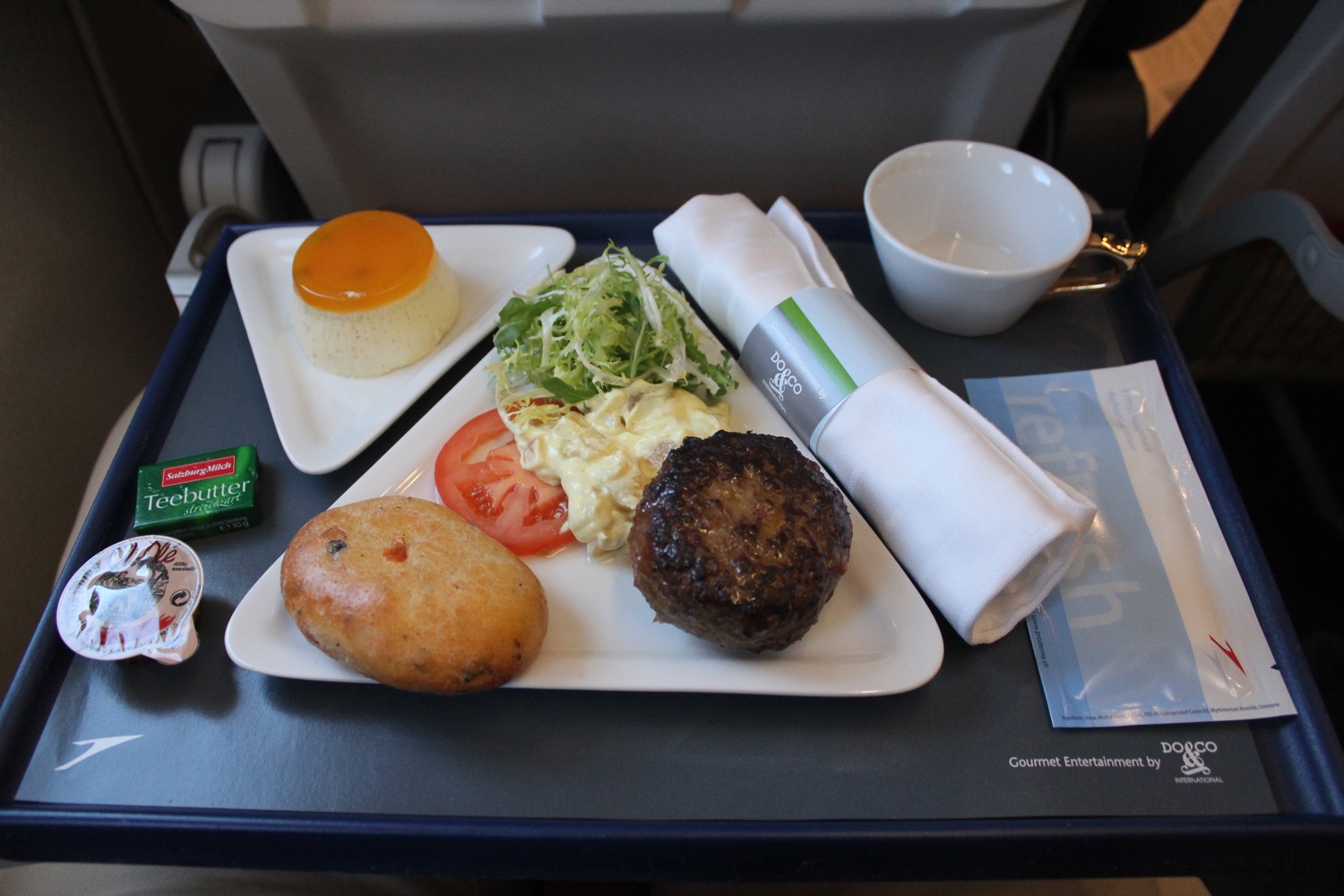 Austrian Airlines Euro Business Class Meal - 1