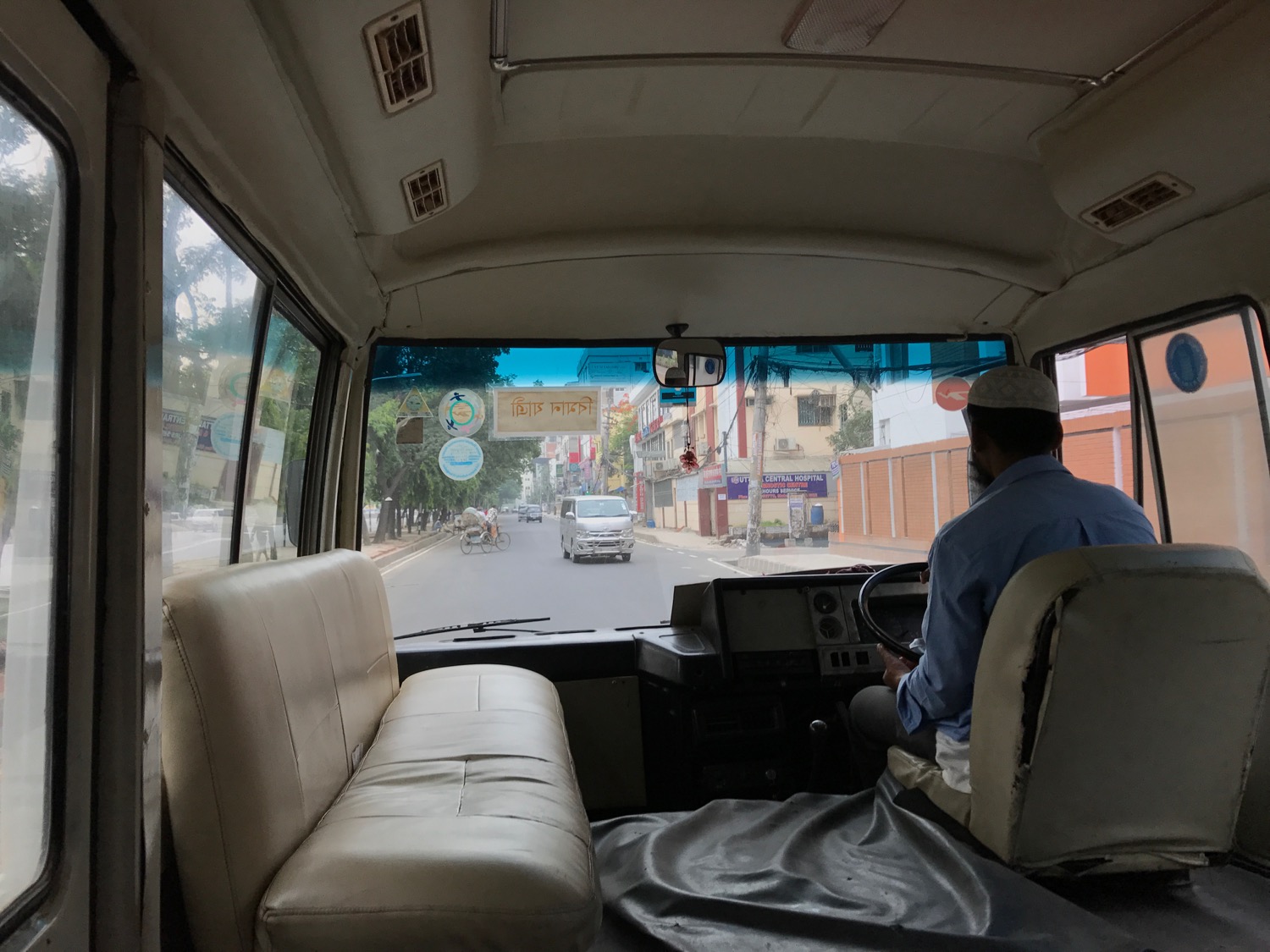 a man driving a bus
