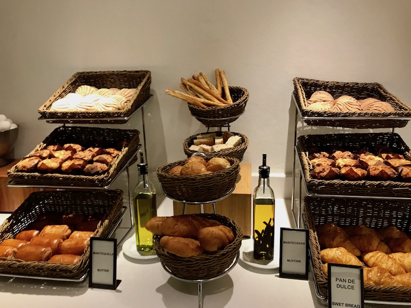 Bread selection at breakfast
