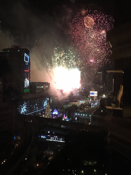 The New Year's Eve view from our room.