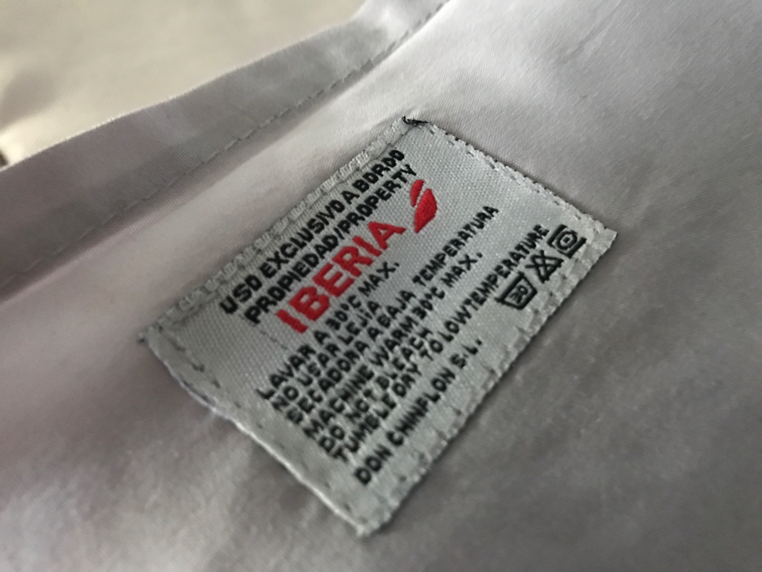 a label on a shirt