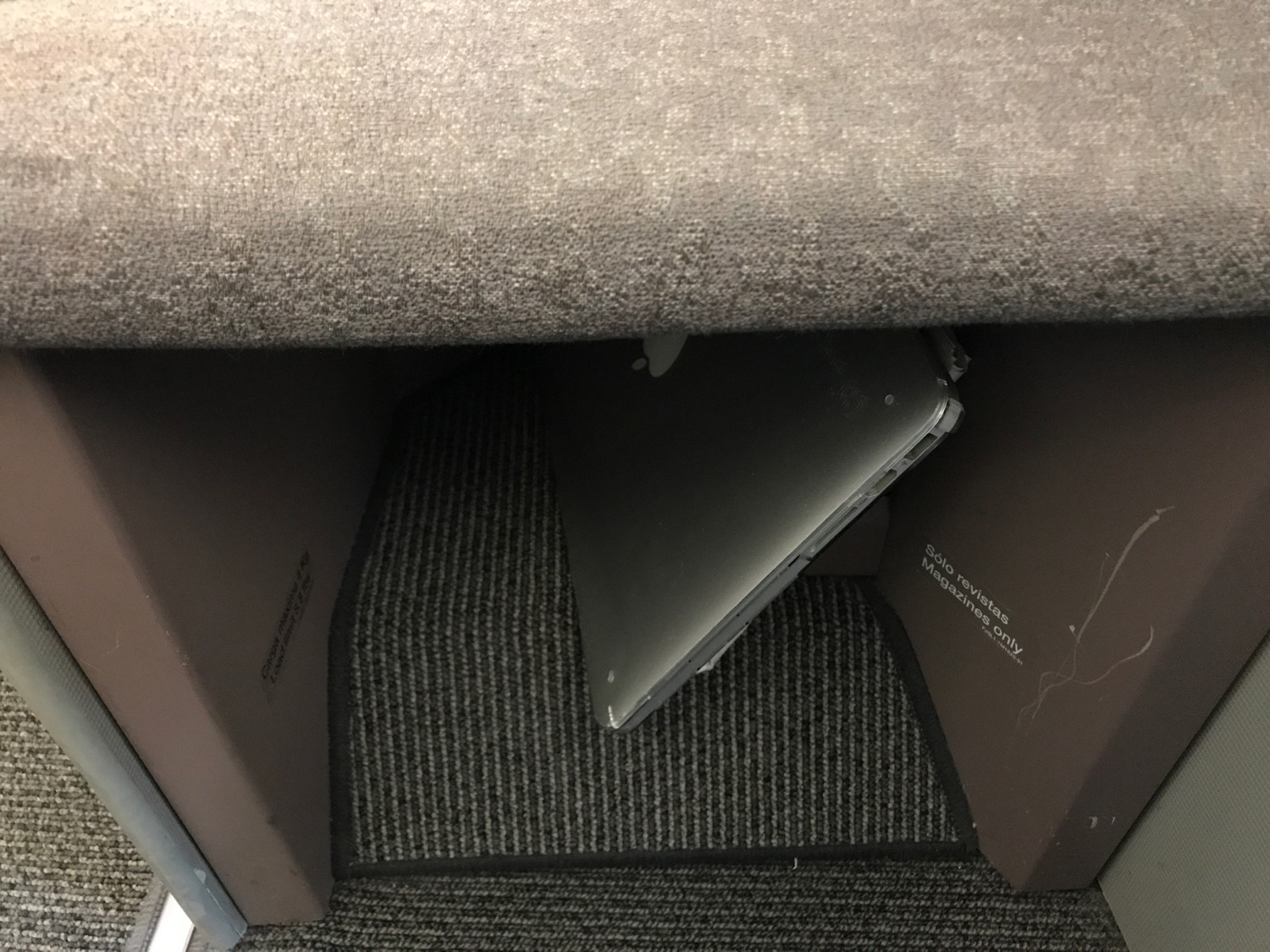a laptop under a box