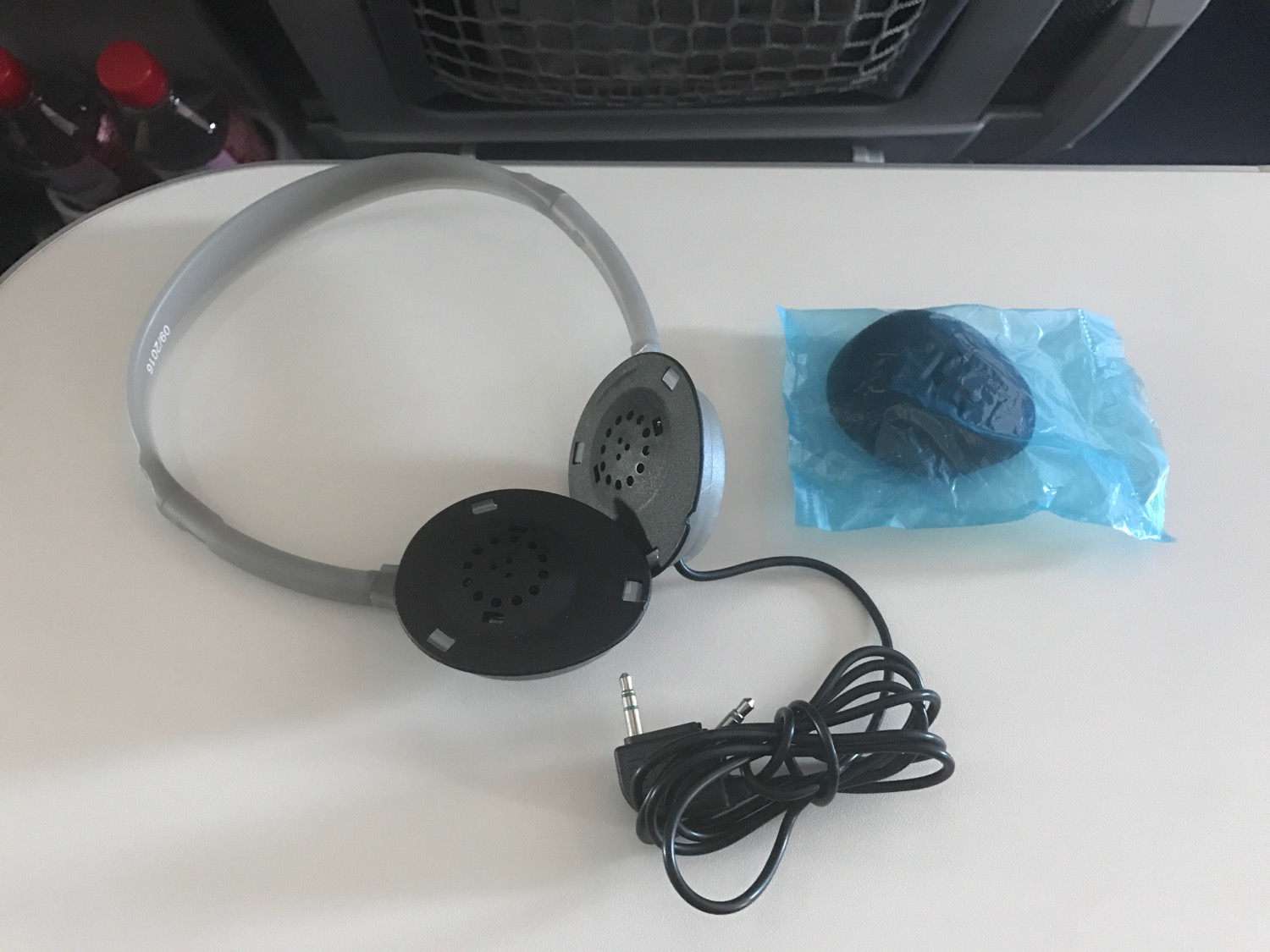 a headphones on a table
