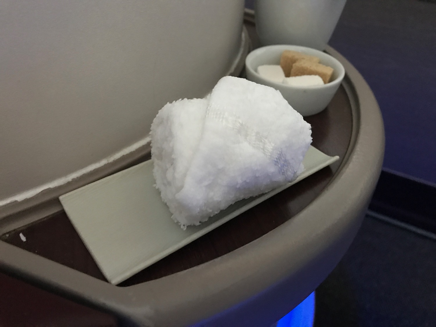 a white object on a tray