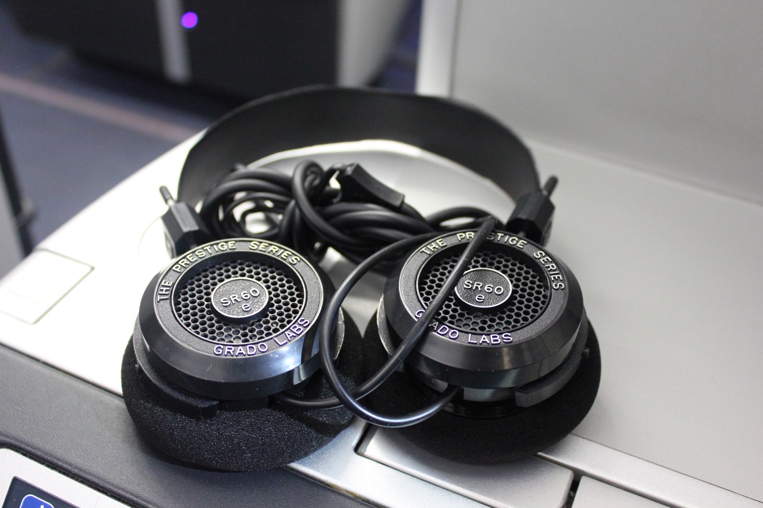 a pair of headphones on a laptop