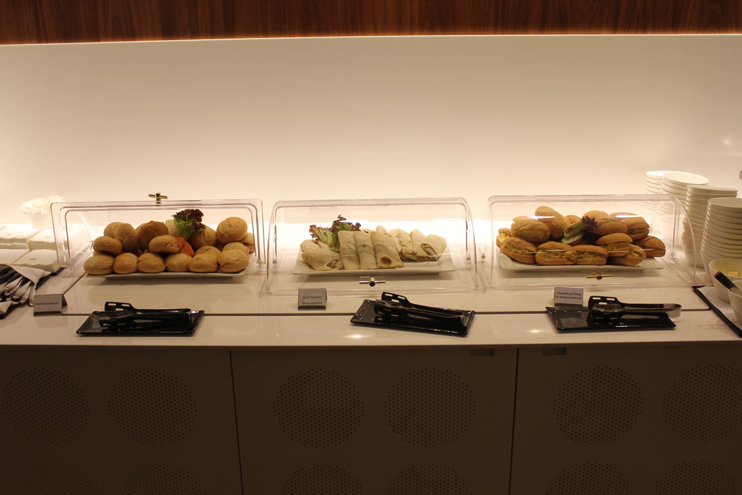 food in a display case