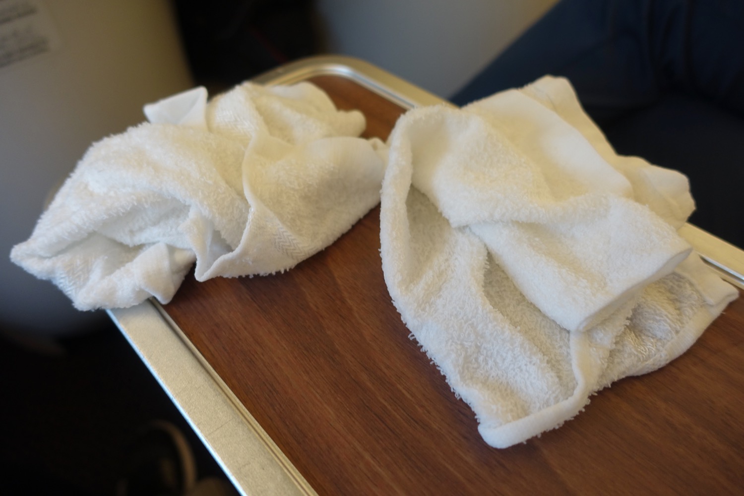a white towel on a table