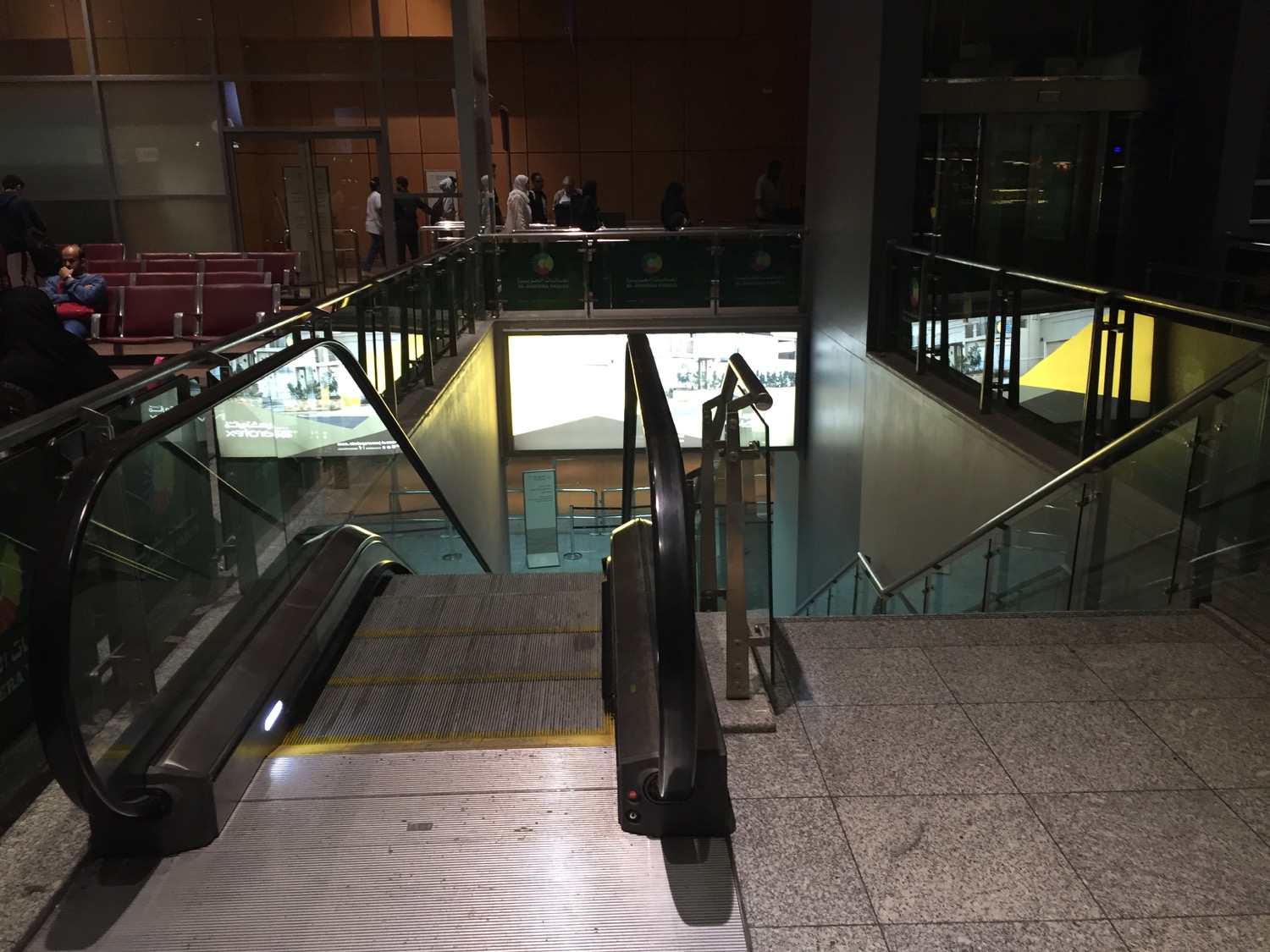 escalator inside the building