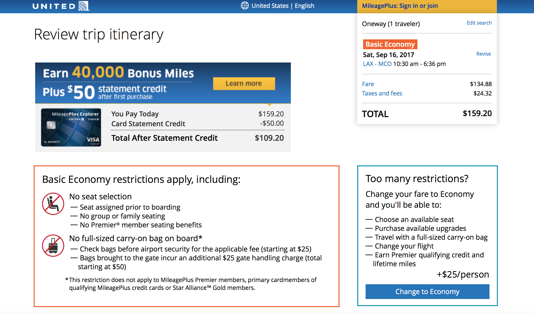 WATCH THIS before you book United Airlines BASIC ECONOMY ticket