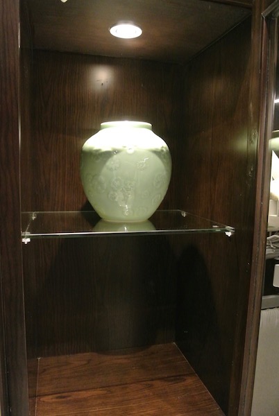 Vase on display