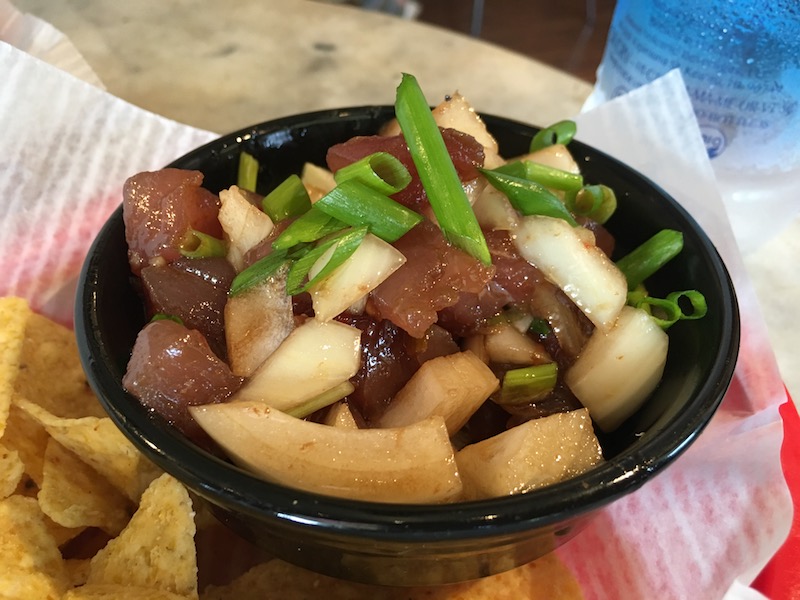Poke from a small cafe in Hawi