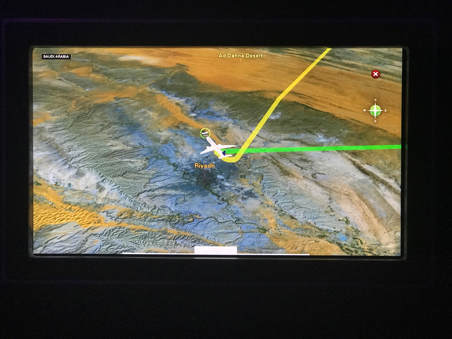 a map of a plane flying over a land