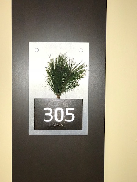 Fresh spruce outside every door