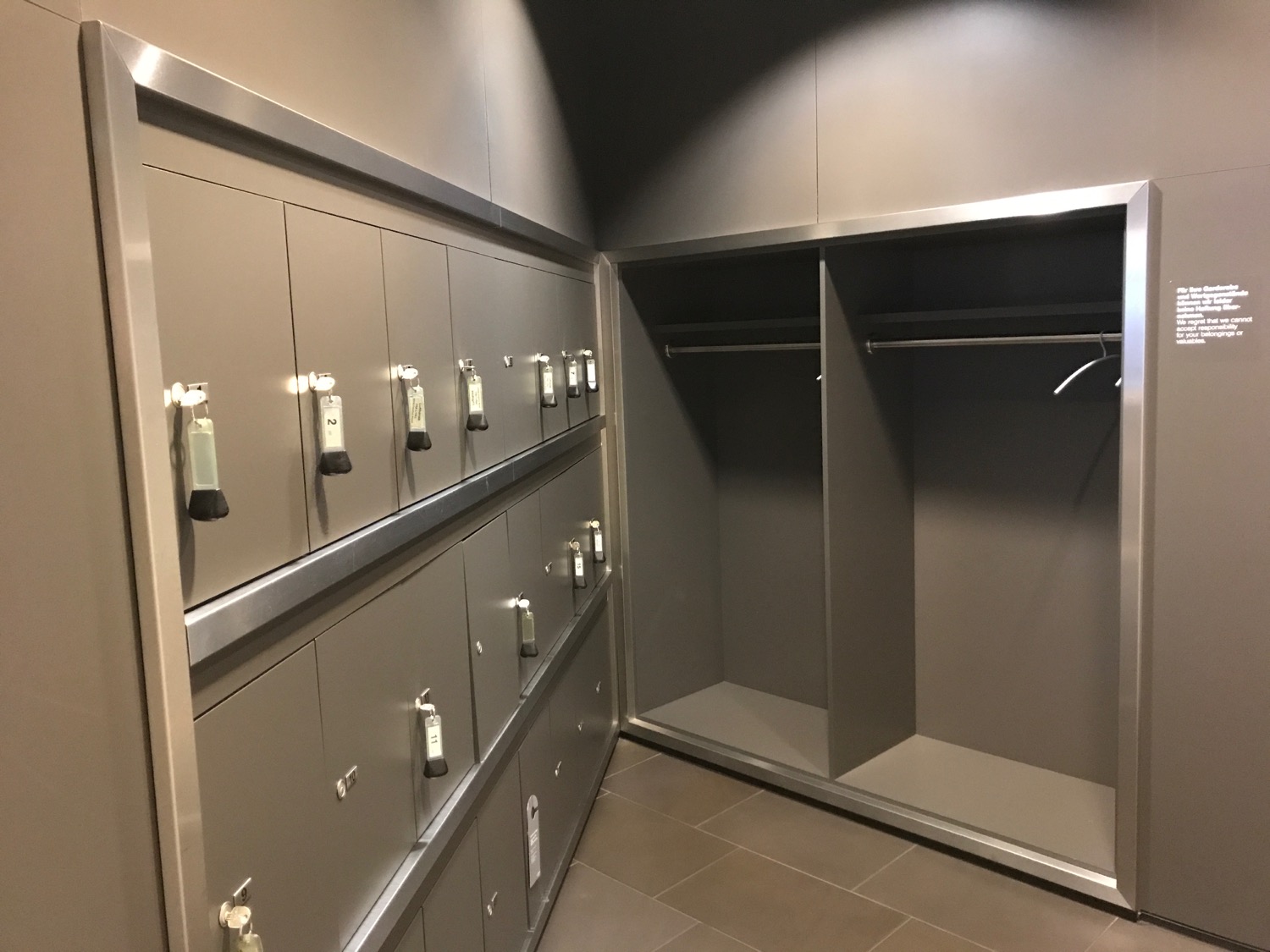 a lockers in a room