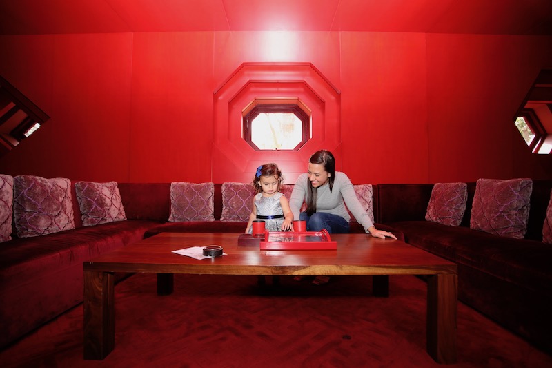 Carly and Lucy in the Red Room (before open time, made available for our photo session only).