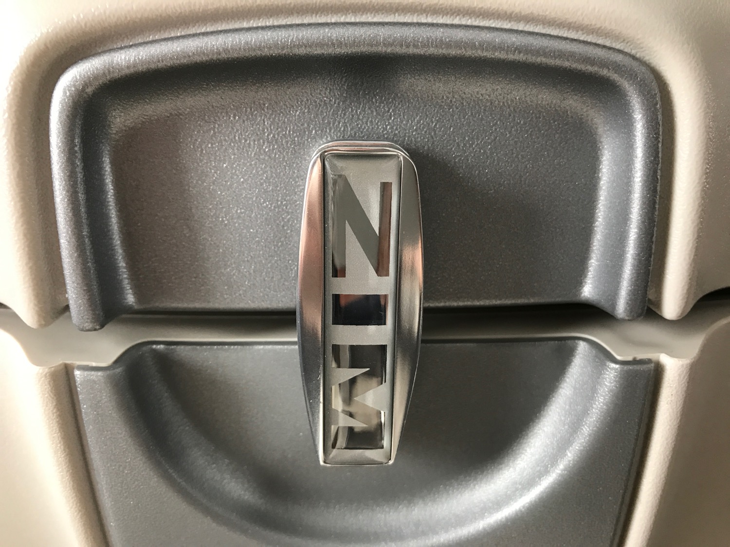 a close up of a metal handle