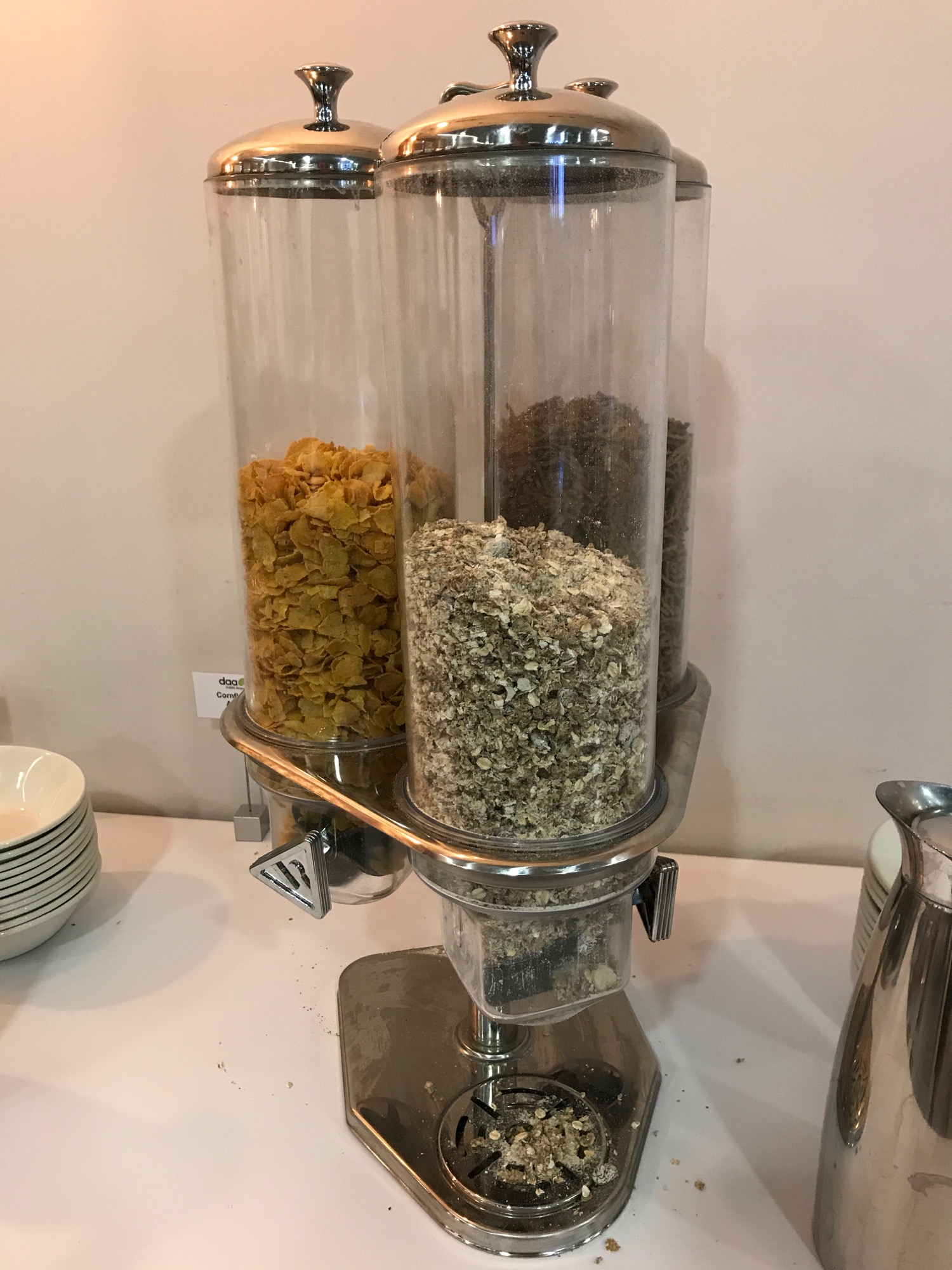 a dispenser with cereal and spices