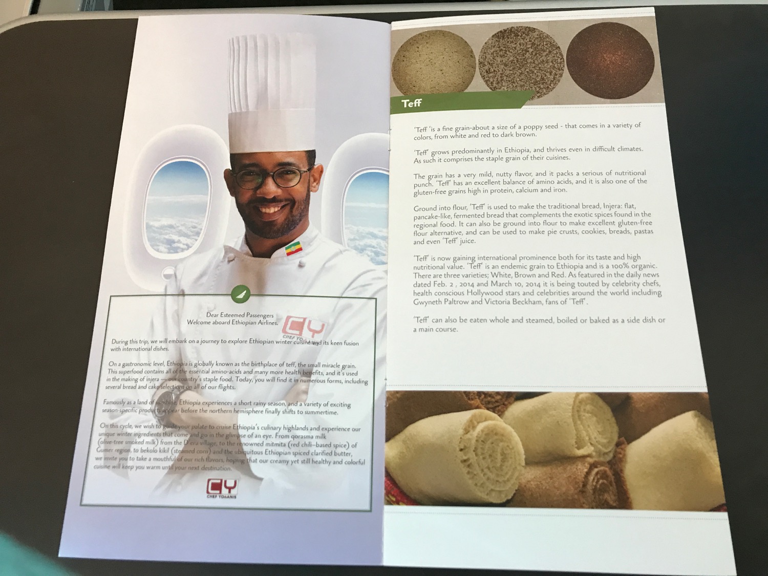 a cookbook with a chef in the middle