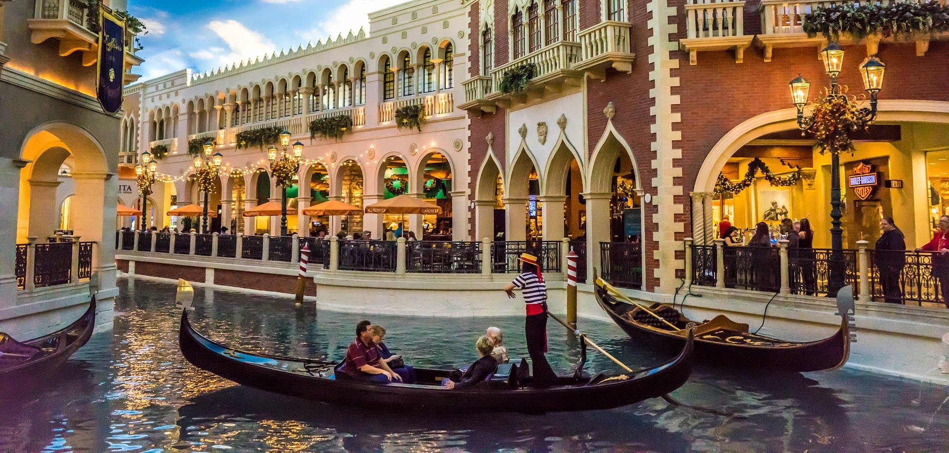 a gondola on the water