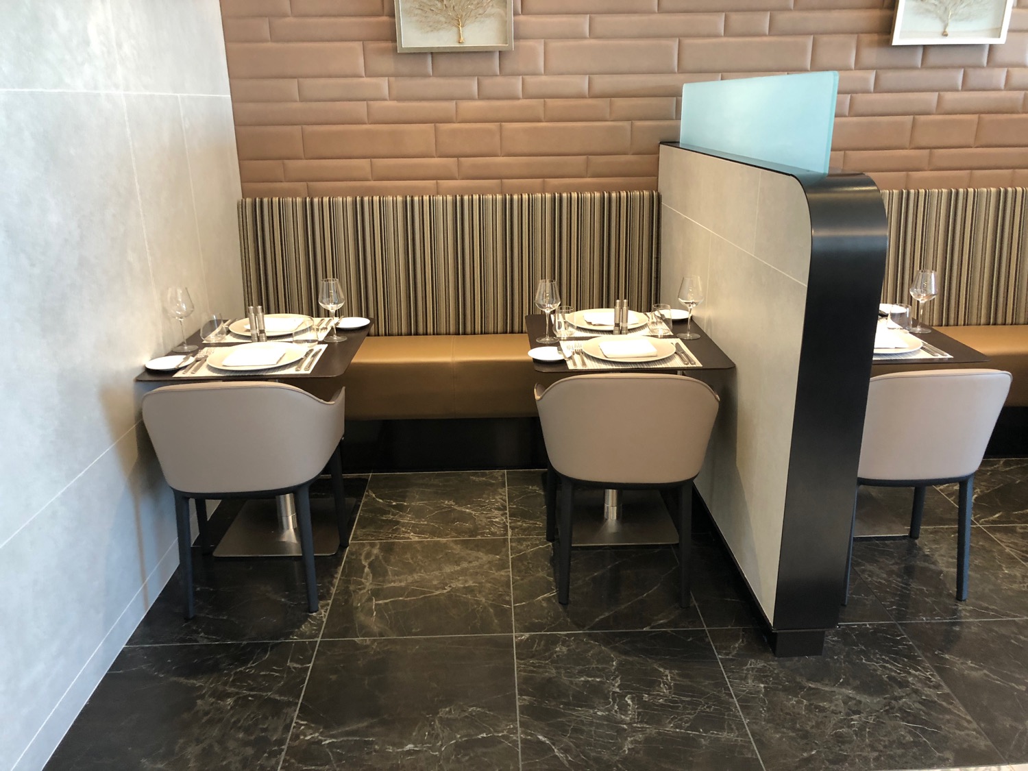 a table set up in a restaurant