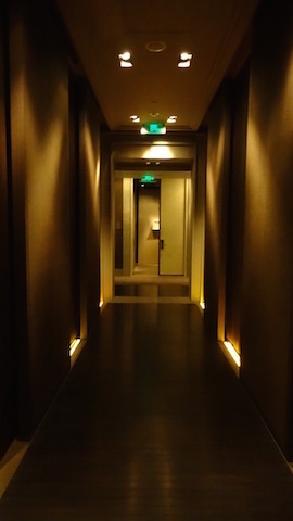 One of two hallways leading to one of our two doors.