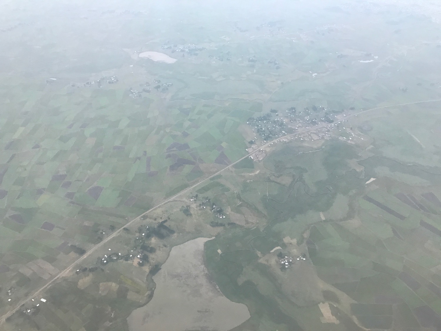 an aerial view of a land