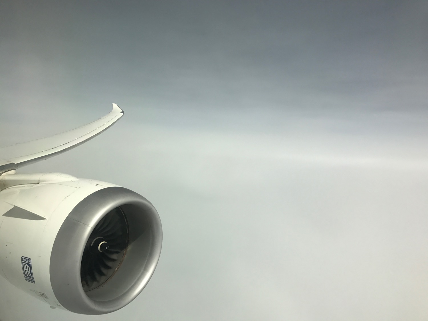 a jet engine in the sky