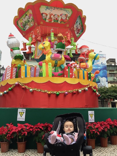Lucy's first Christmas in Macau. 