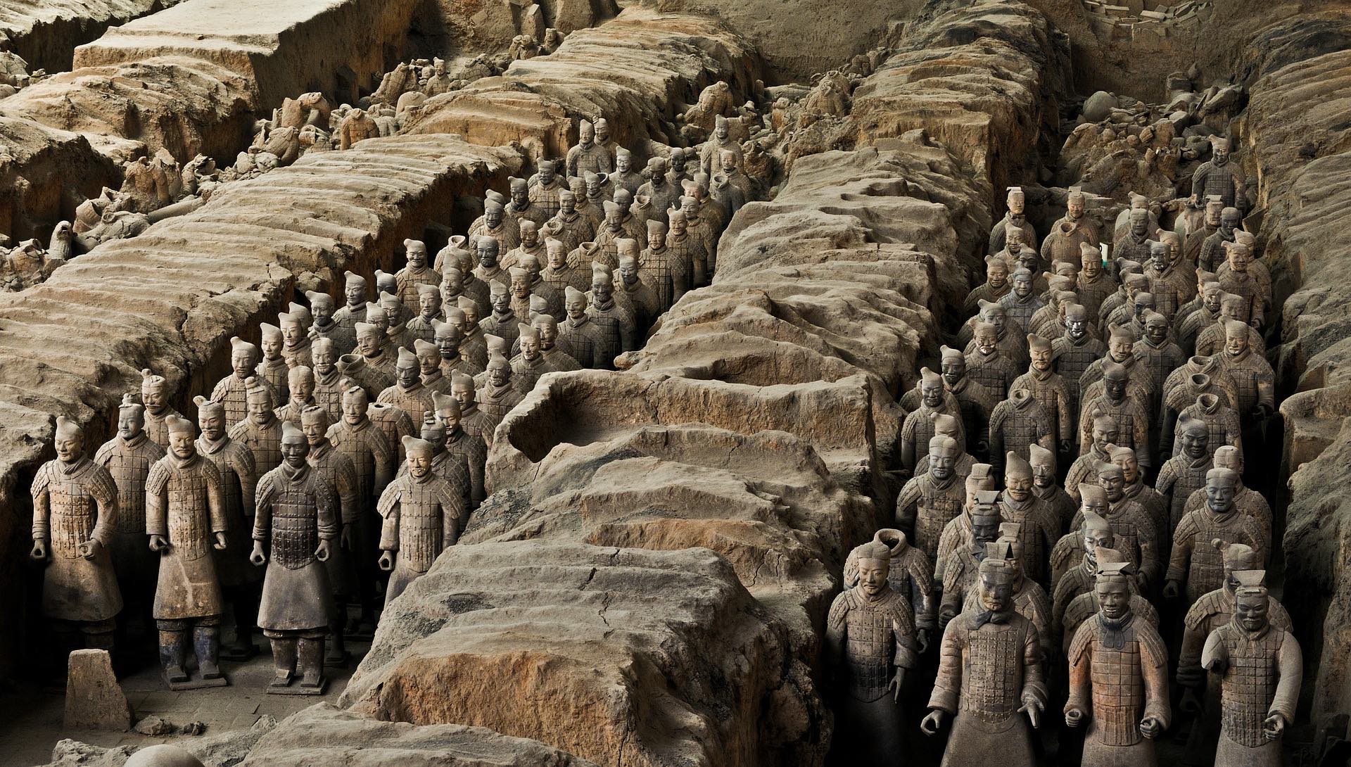 a group of terracotta army