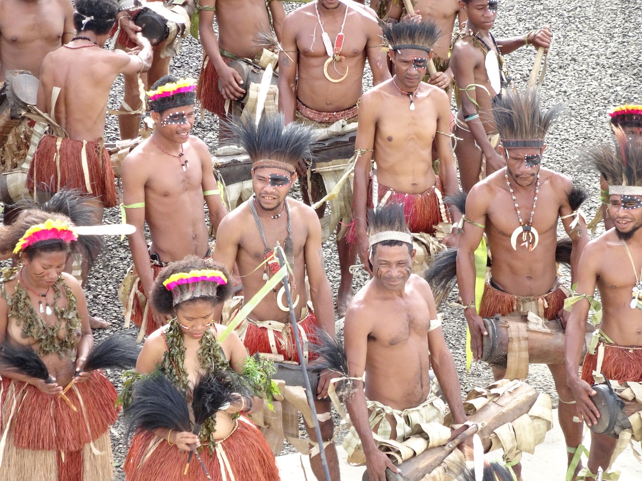 a group of people wearing traditional clothing