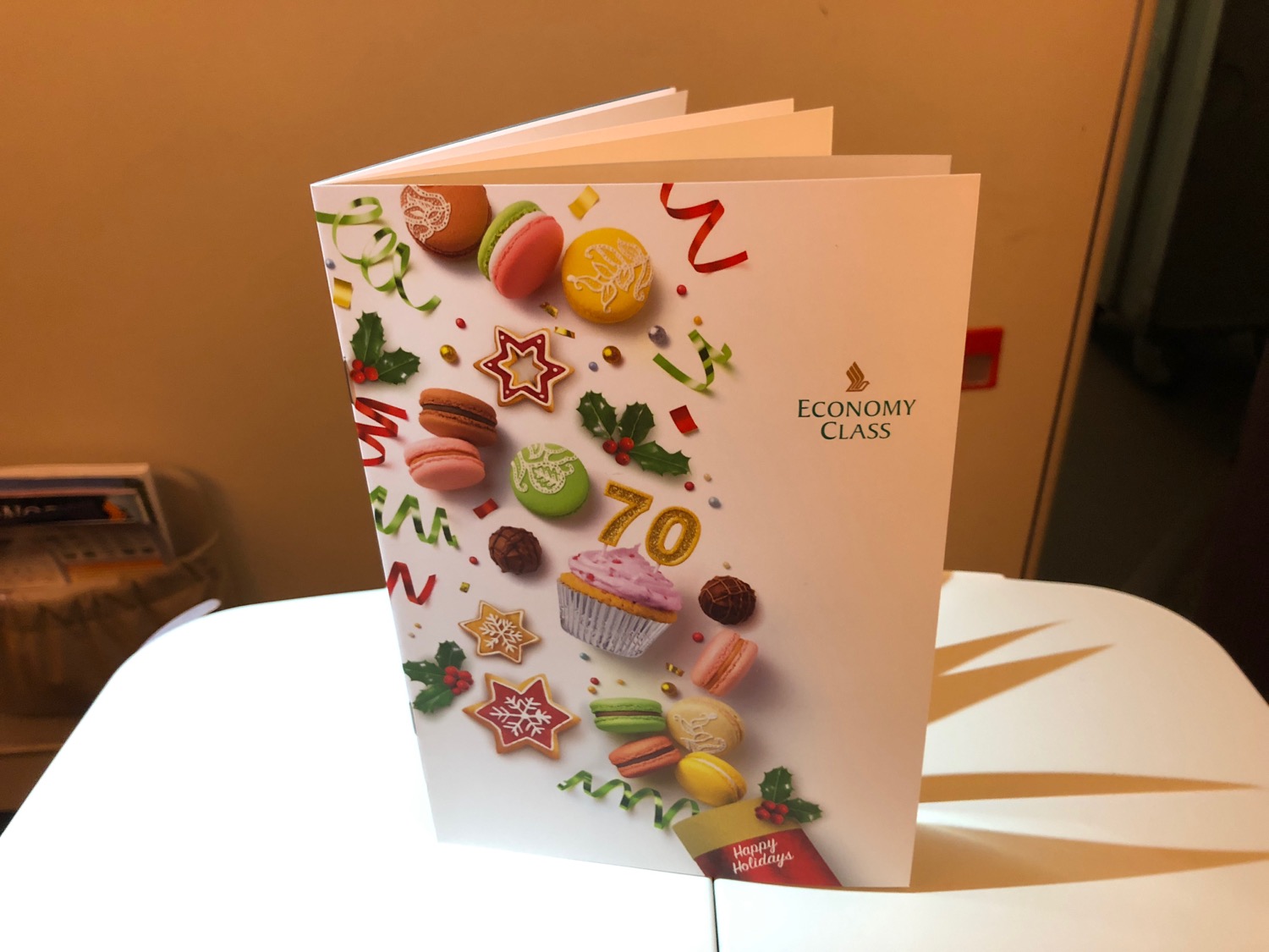 a book with a picture of food on it